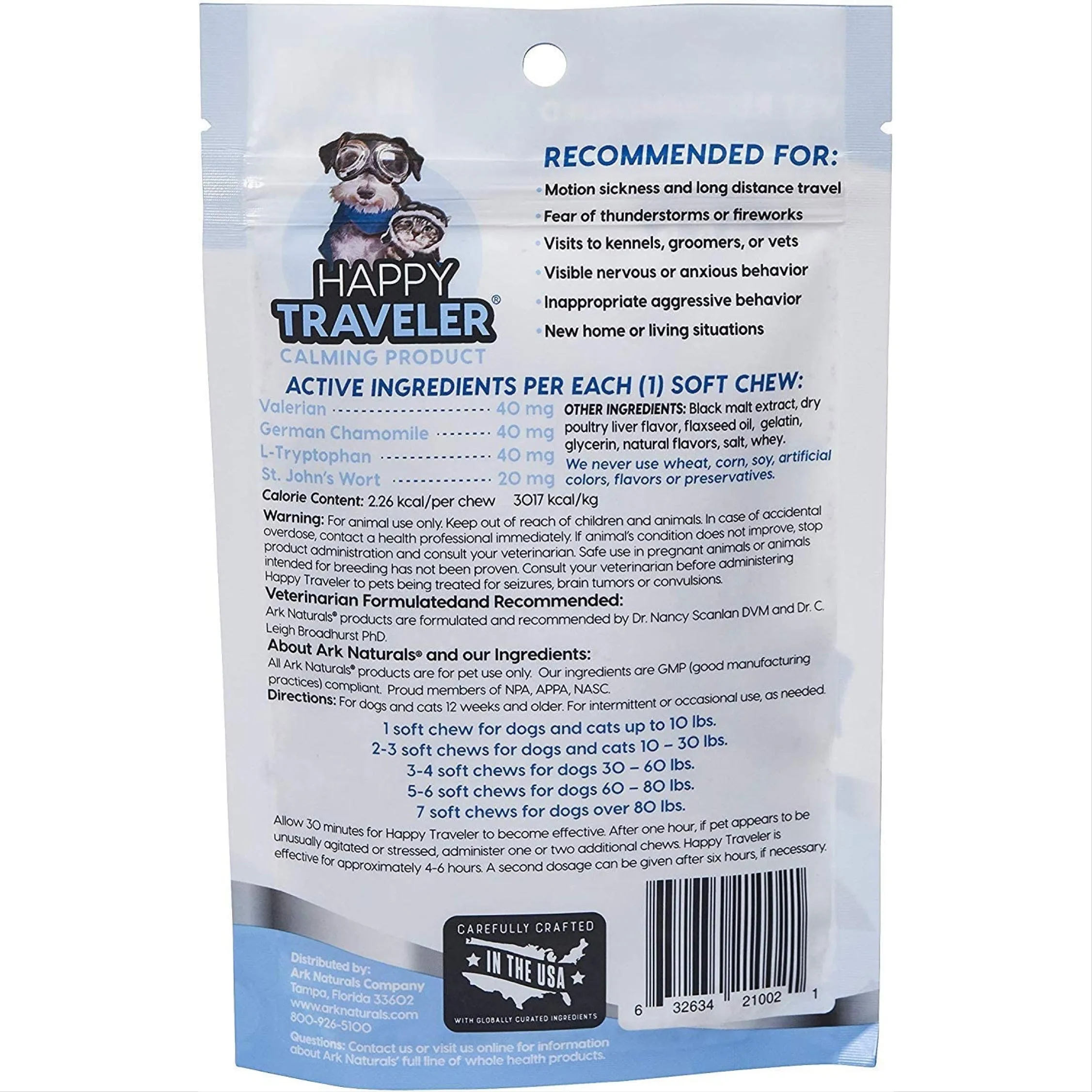 ark naturals happy traveler bite size soft chews