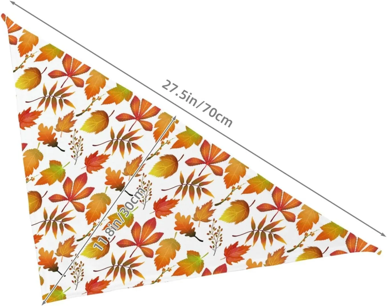 Autumn Fall Maple Leaves Harvest Dog Bandana Scarf Triangle Bibs Pet Accessories Cat Kerchief