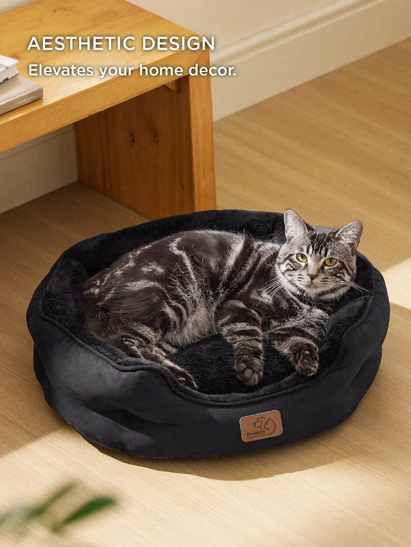 Bedsure Round Cat Beds For Indoor Cats, Dog Beds For Small Dogs