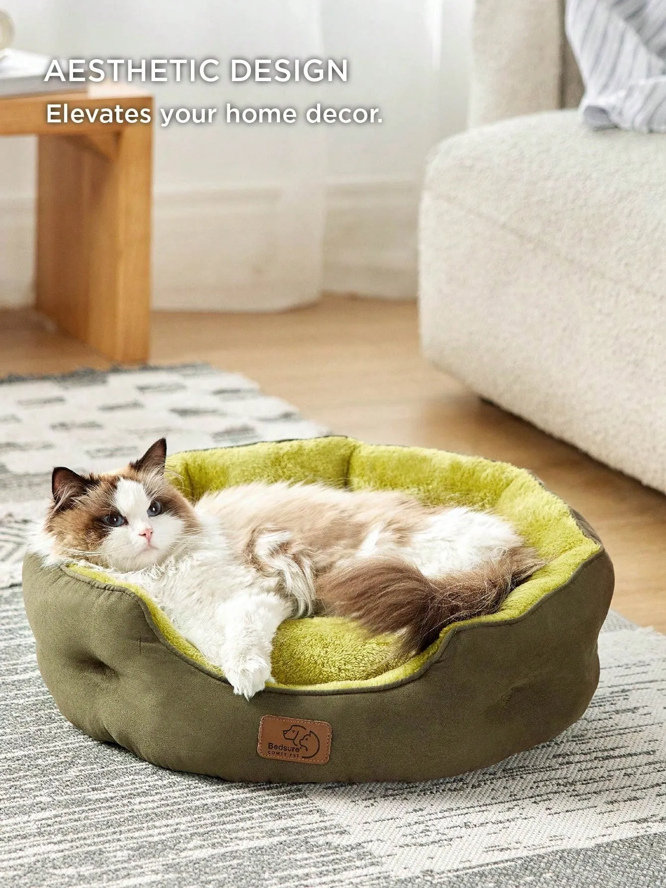 Bedsure Round Cat Beds For Indoor Cats, Dog Beds For Small Dogs