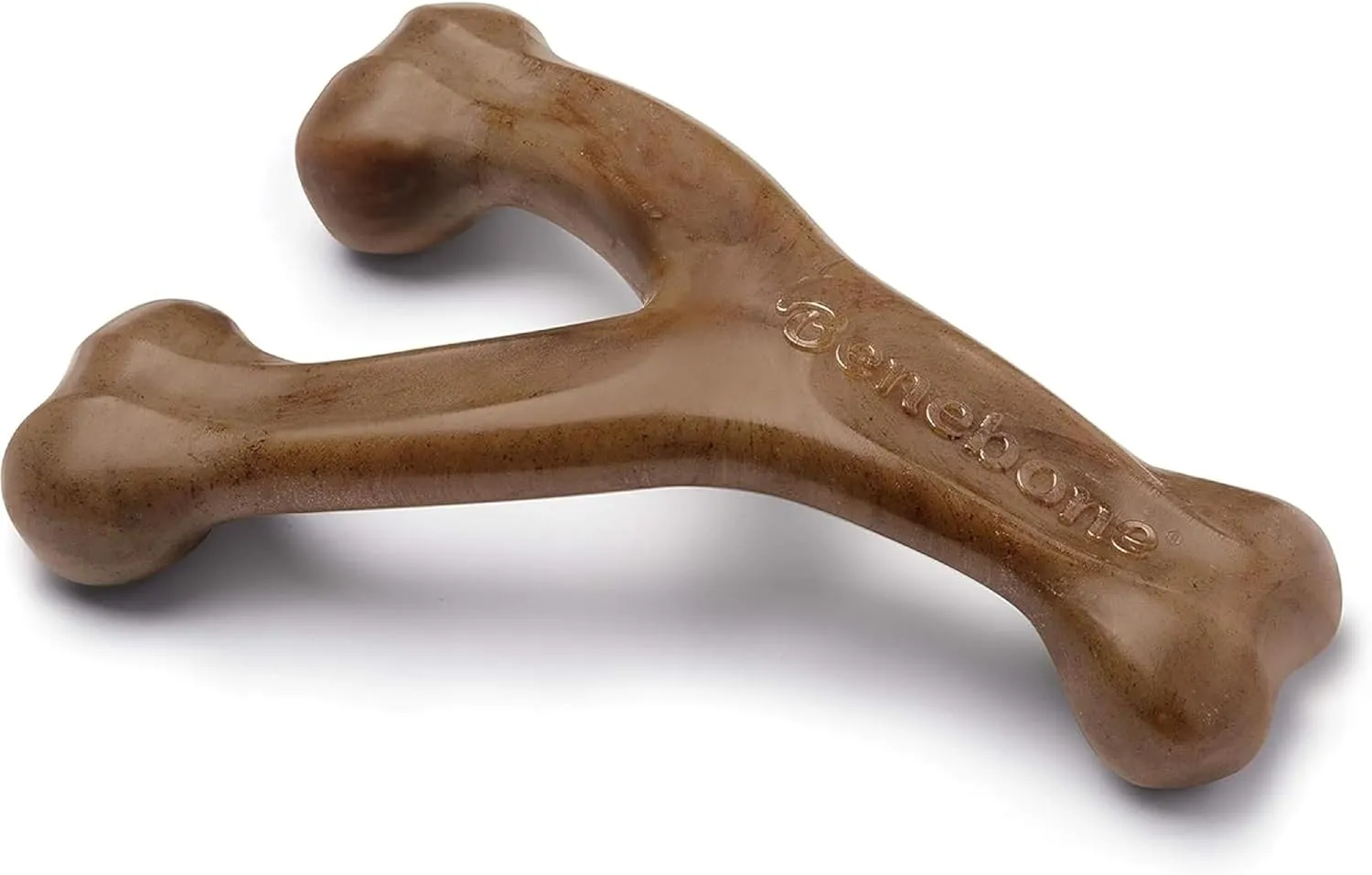Benebone Wishbone Durable Dog Chew Toy for Aggressive Chewers, Made in USA, Small, Real Bacon Flavor