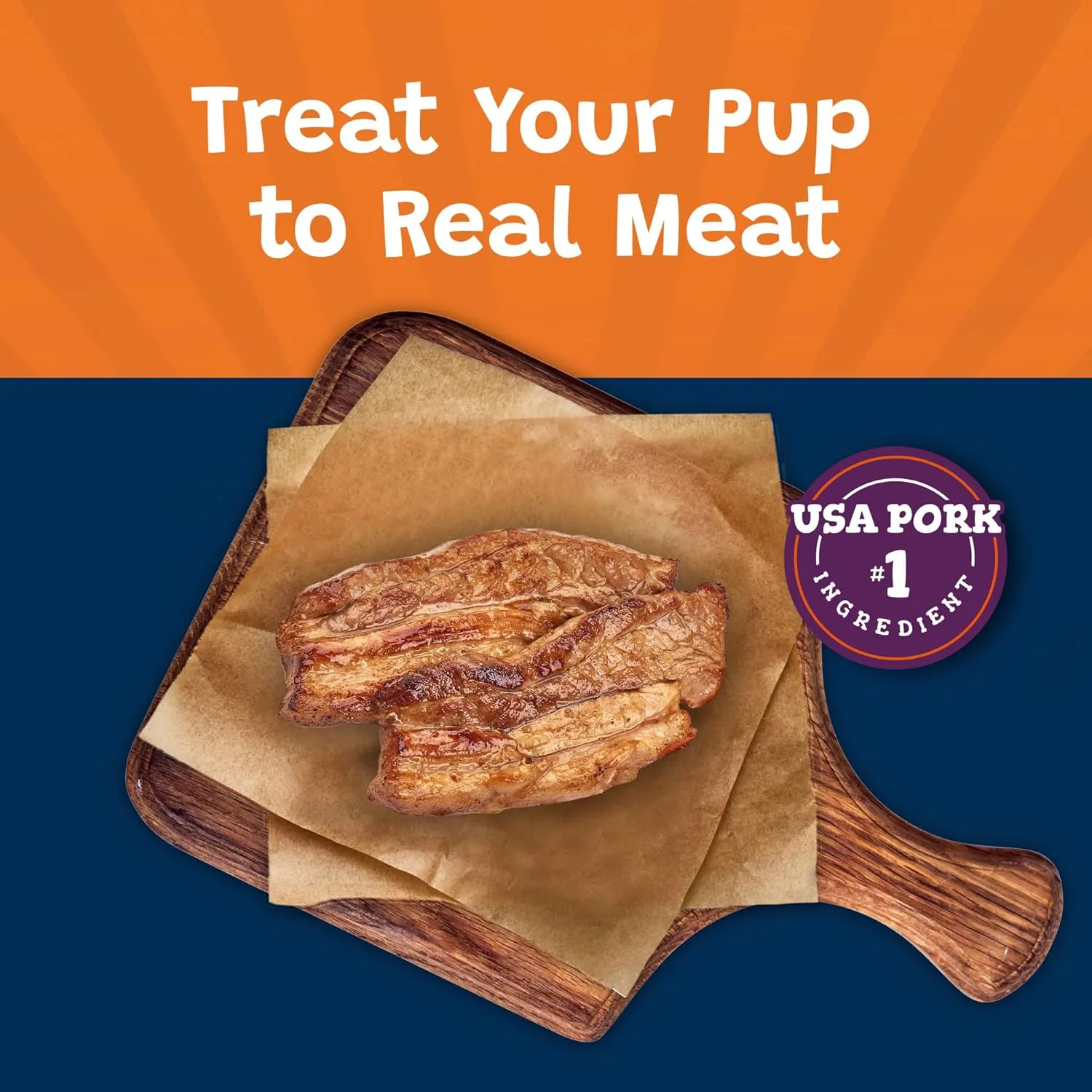 Blue Buffalo Sizzlers Natural Soft Dog Treats, Bacon-Style Soft-Moist Dog Treats with Real USA Pork, Original Flavor, 6-oz Bag