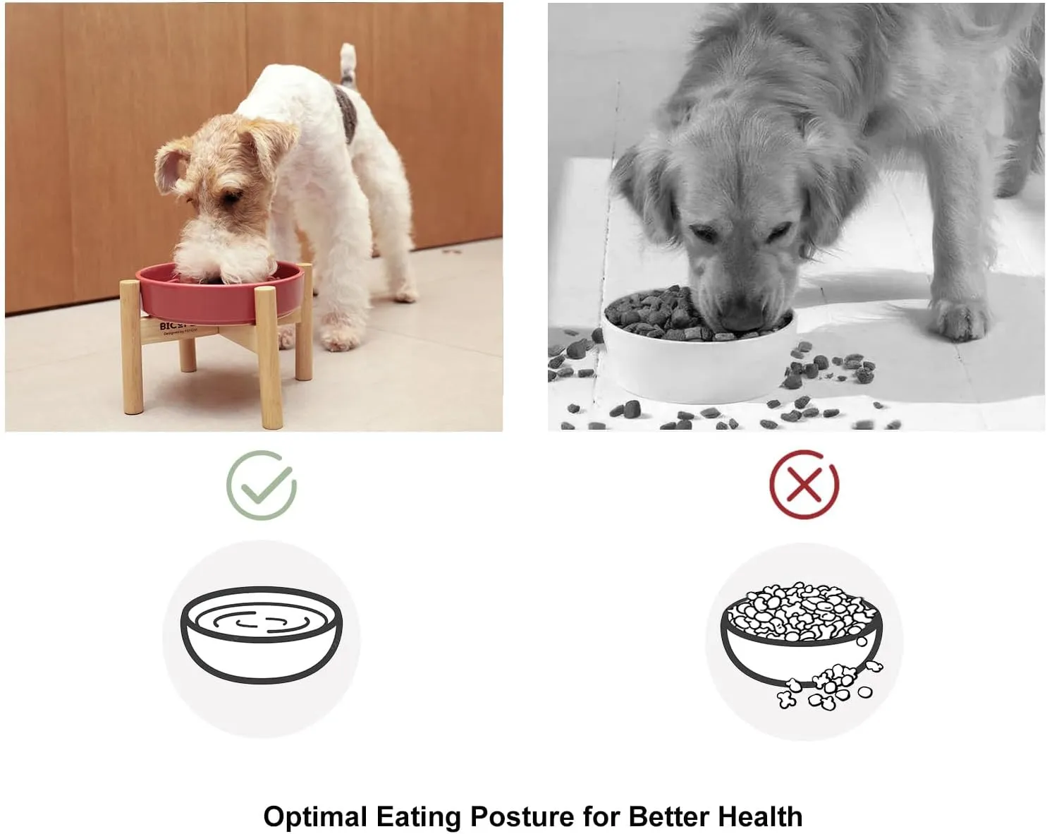 Ceramic Maze Slow Feeder Dog Bowl for Small & Large Breeds, Slow Eating Food Bowl, Non-Slip Stand, Pet Food Puzzle Design- 9-49OZ (Ice Blue-M)
