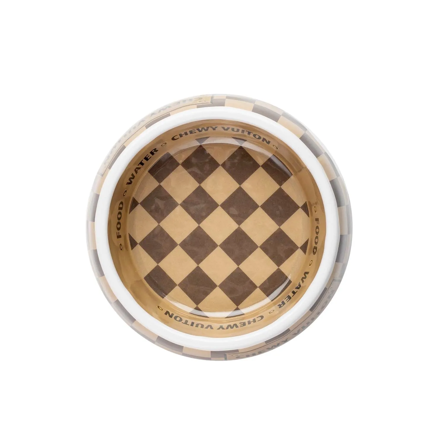 Chewy Vuiton Paris Pet Bowl - 5.5" Wide