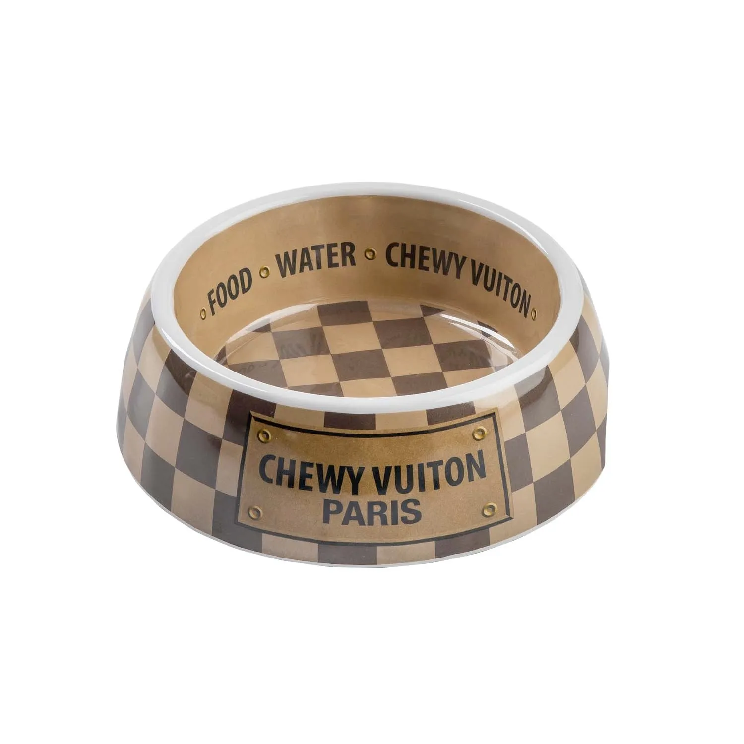 Chewy Vuiton Paris Pet Bowl - 5.5" Wide