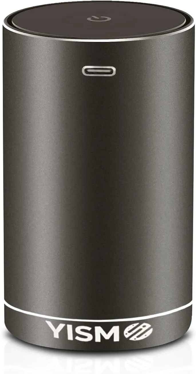 Clean Air Freshener and Odor Eliminator. Travel Size Electric Fragrance Diffuser Removes Pet, Smoke and Other Odors. Smart-Touch USB Charge. Home, Office or Travel. (Pet, Black)