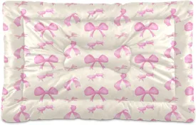 Delicate Bows Outdoor Dog Bed for Small Dogs Washable Waterproof Travel Pet Bed Mat Portable Cat Bed with Non-Slip Bottom for Indoor and Sleeping 36 x 24 Inch
