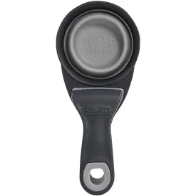Dexas Collapsible KlipScoop Dry Dog Food Scoop Light Gray 0.5 Cup