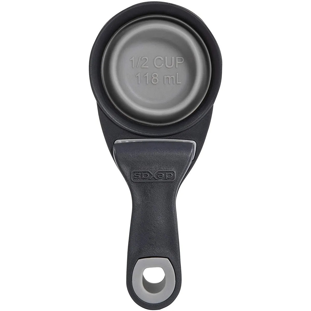 Dexas Collapsible KlipScoop Dry Dog Food Scoop Light Gray 0.5 Cup
