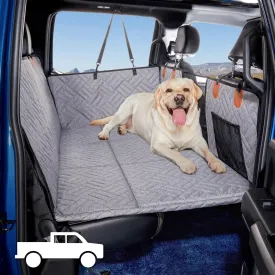 Dog Back Seat Extender - Non Inflatable Car Bed Mattress Pet Seat Covers for Trucks (Gray)