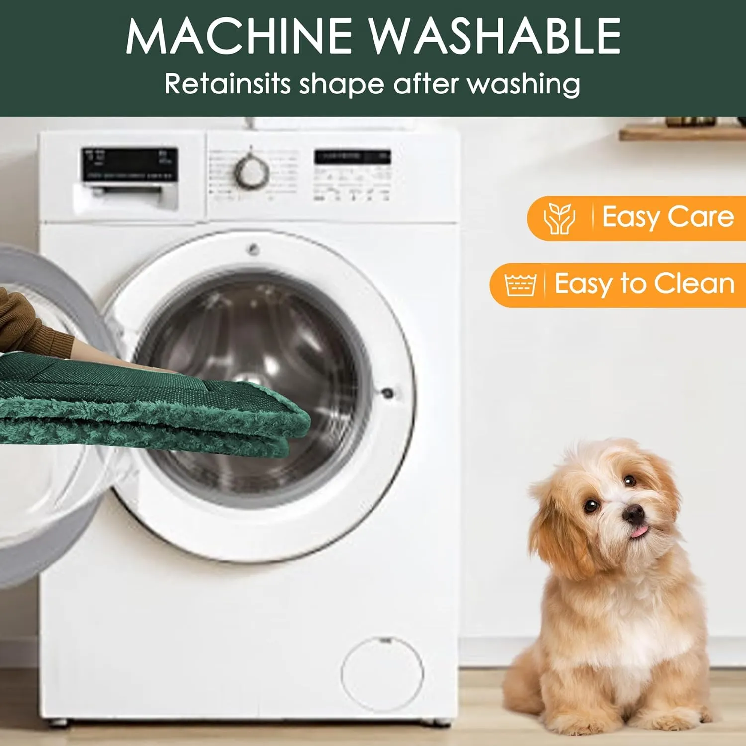Dog Beds for Medium Dogs - Chew Proof, Plush Mats Designed for Crates & Kennels, Durable and Comfortable for Travel or Home Use, Machine Washable and Waterproof, Perfect for Medium Sized Dogs & Cats