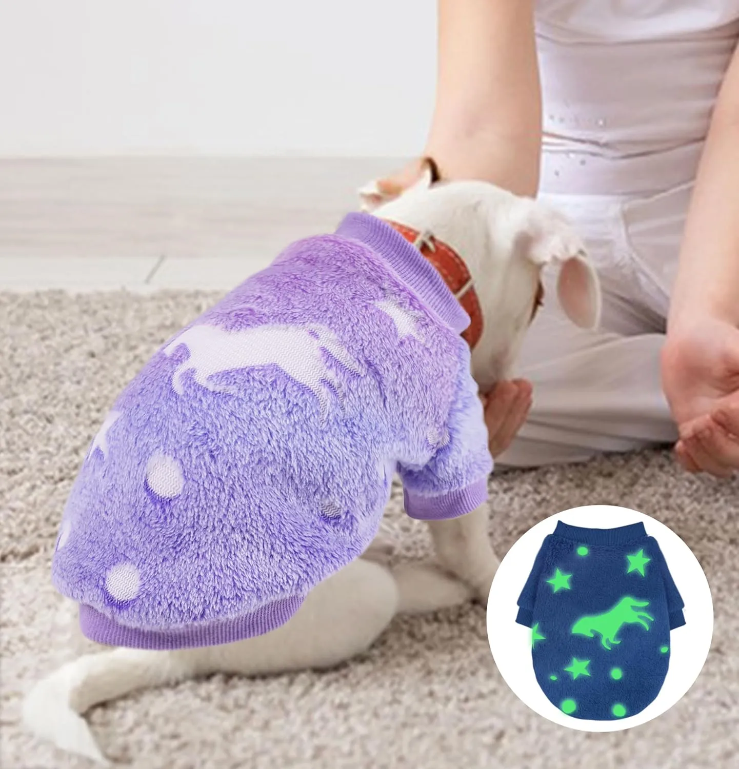 Dog Sweaters for Small Dogs Girl Boy Fall Winter Dog Clothes Dog Clothing Warm Doggy Coat Puppy Pullover Outfits Cat Sweater Pet Clothes for Chihuahua Teacup (Purple, Small)