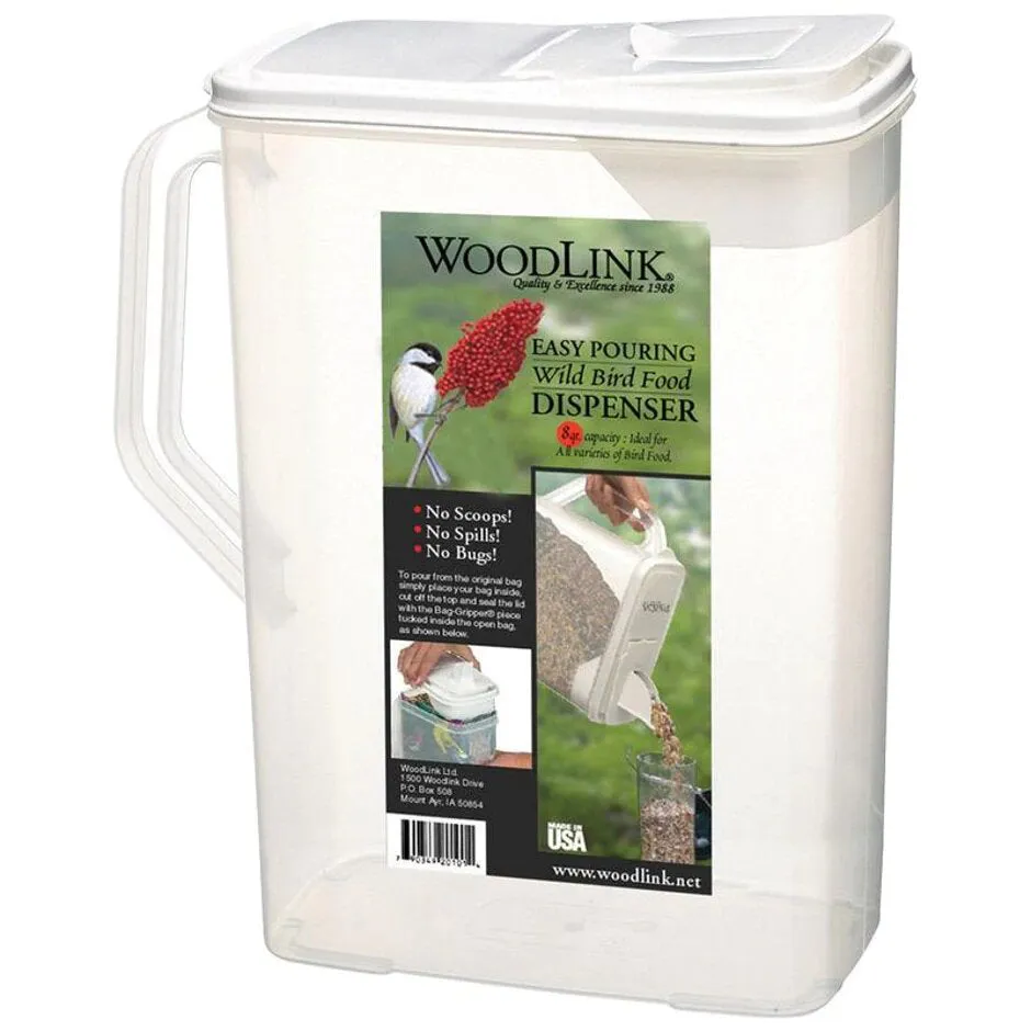 Dual Pour Plastic Storage Container for Birdseed SC8QT