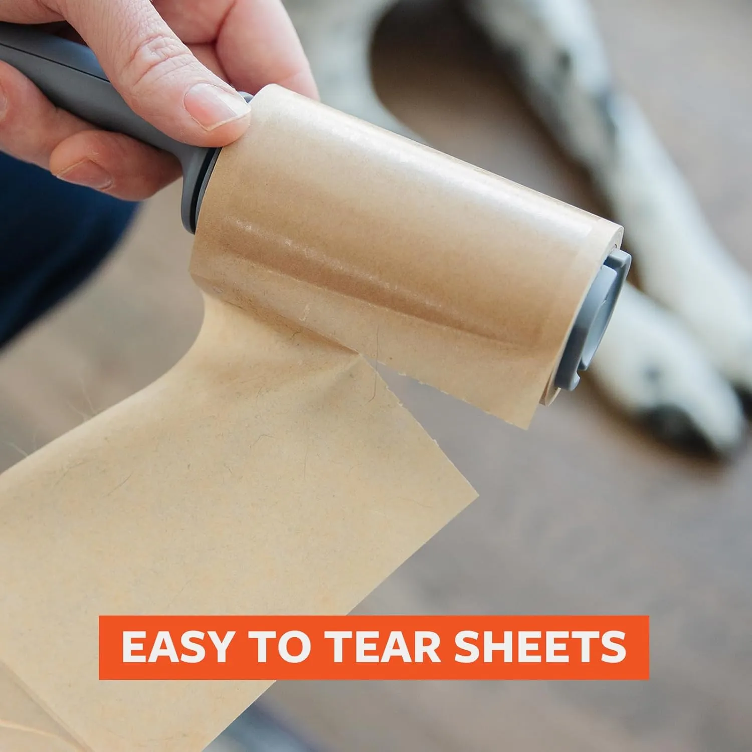 Full Circle Clean Ocean Lint Roller - Refillable & Reusable - Unbleached Sticky Paper - 100 Sheets