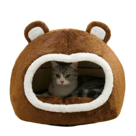 Funki Buys | Pet Beds | Cat Beds | Cute Bear Cat Cave House