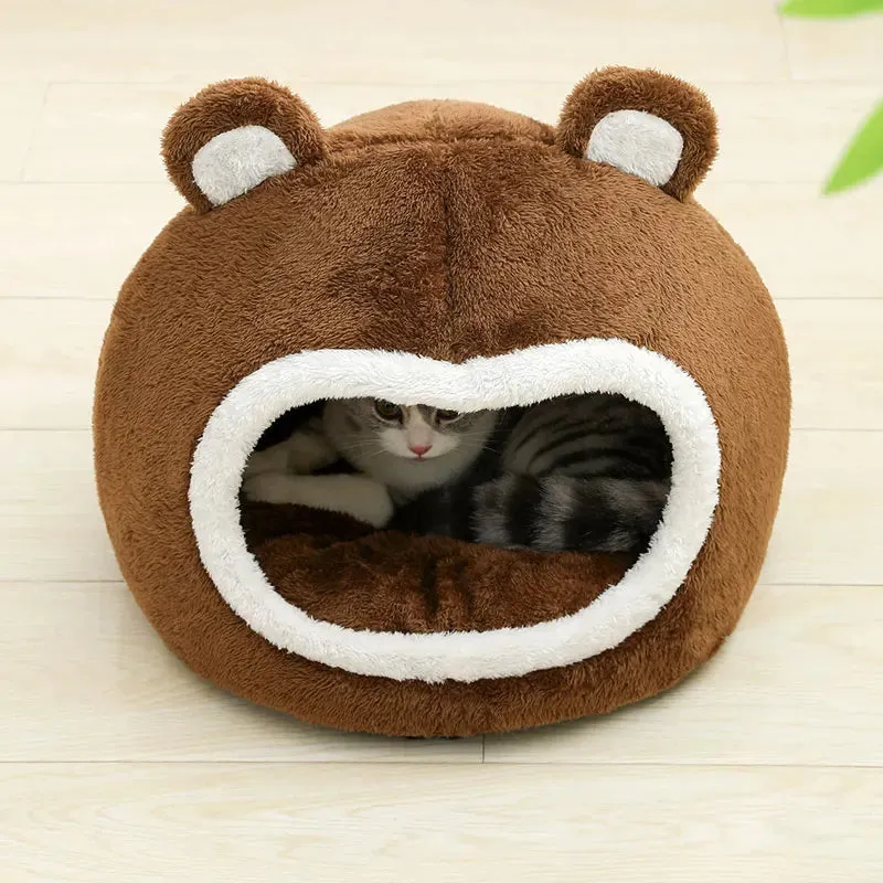 Funki Buys | Pet Beds | Cat Beds | Cute Bear Cat Cave House