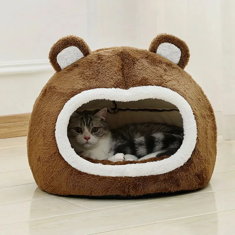 Funki Buys | Pet Beds | Cat Beds | Cute Bear Cat Cave House