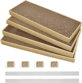 HappyFree SX Double-Sided Cat Scratch Pad: Premium Indoor Cat Scratcher, Cardboard & Post Design