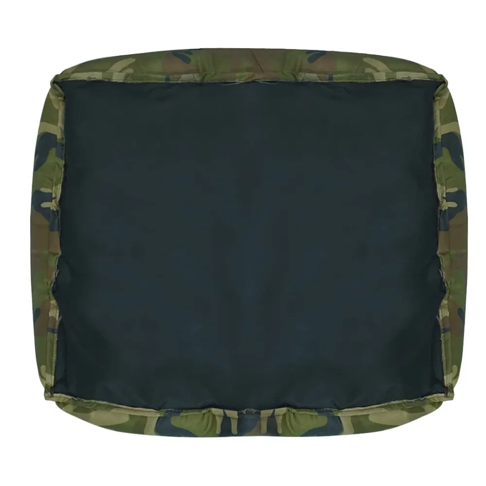 Hiputee Polyester Canvas Velvet Fabric Rectangular Bed for Dogs and Cats (Armyprint)