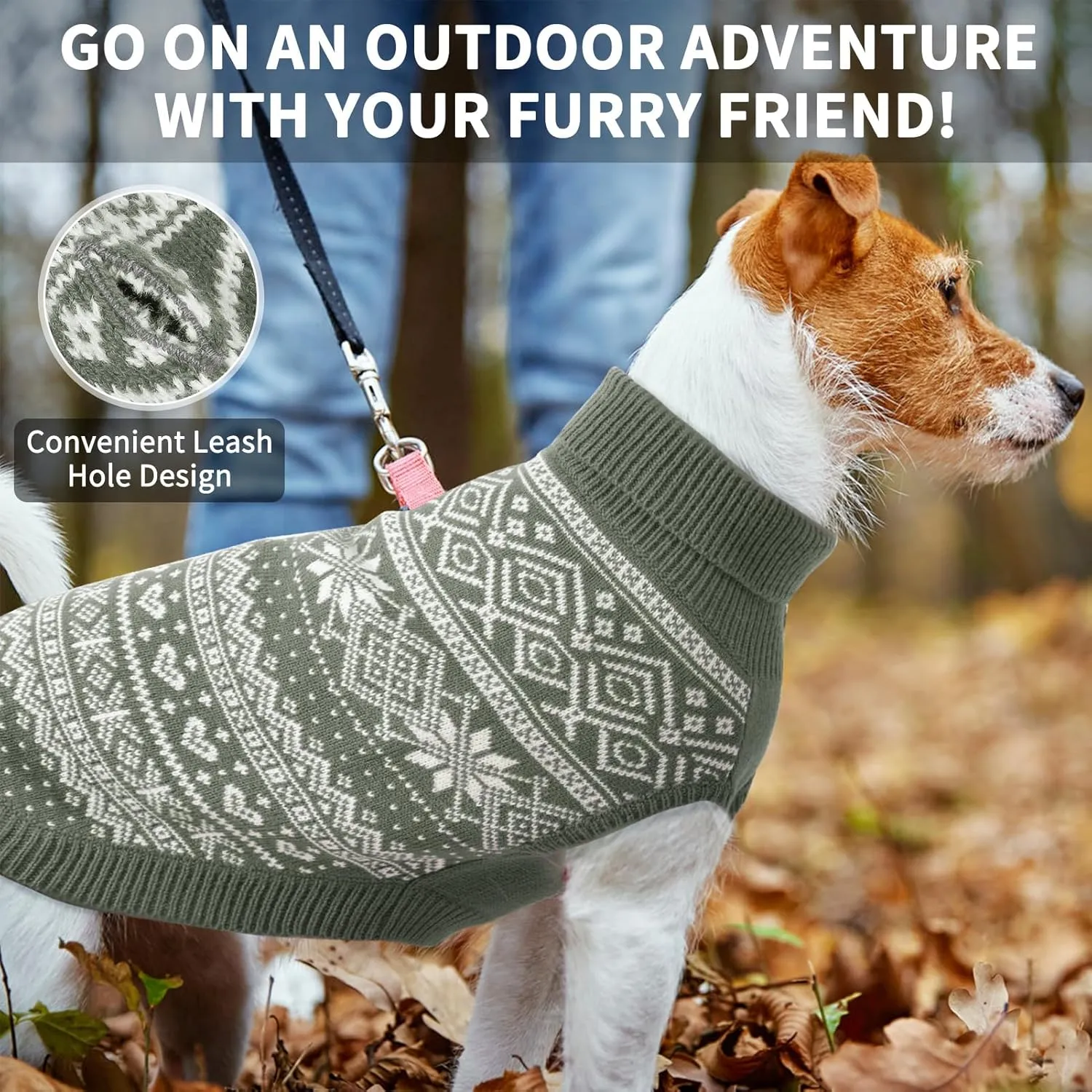 HOMIMP Dog Sweater Argyle - Warm Sweater Winter Clothes Puppy Soft Coat, Ugly Dog Sweater for Small Medium and Large Dogs, Pet Clothing Boy Girl, Grey SM