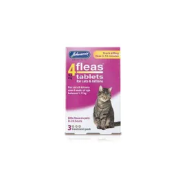 Johnson's Veterinary 4 Fleas Cat and Kitten Flea Tablets