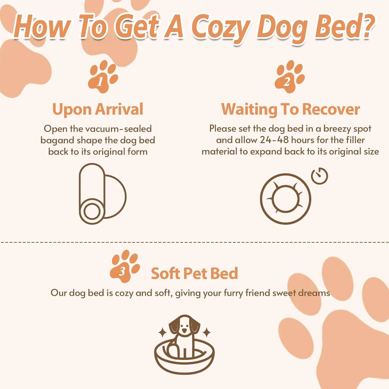JOLLYVOGUE Calming Dog & Cat Bed for Large Dogs, Anti-Anxiety Donut Cuddler Cozy Soft Round Bed with Anti-Slip Bottom, Fluffy Faux Fur Plush Cushion Beds for Medium Dogs (36")