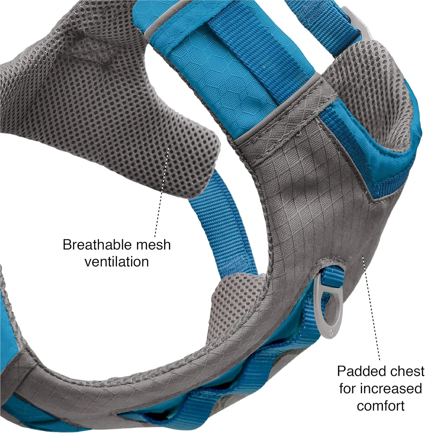 Kurgo Journey Air Dog Harness, Vest Harnesses for Dogs, Pet Hiking Harness for Running & Walking, Reflective, Padded, Includes Control Handle, No Pull Front Clip (Orange, Large)