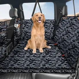 Lekereise Dog Car Seat Cover for Back Seat,Large Hard Bottom Dog Hammock for Car,Camping Air Mattress, Hammock Travel Bed for Truck Car SUV (Camouflage)