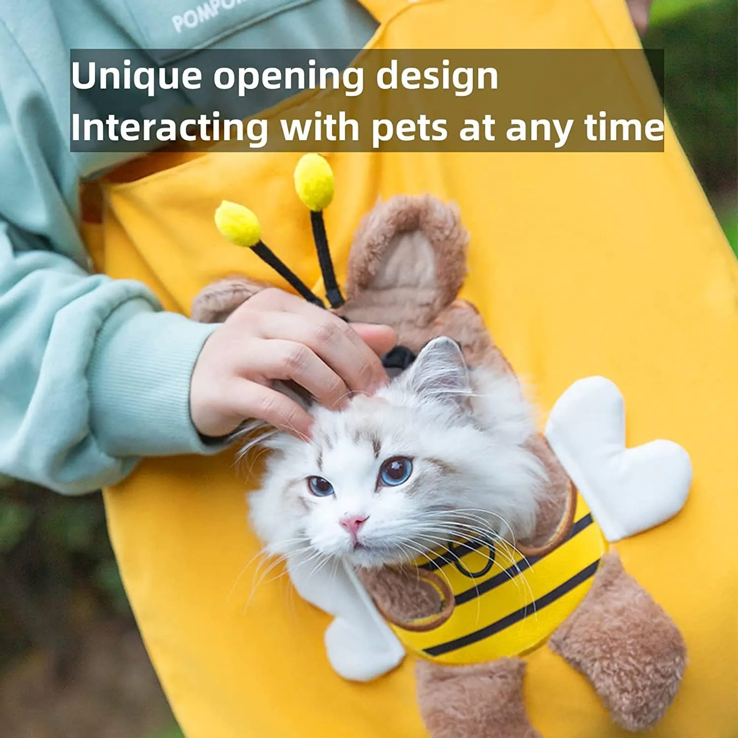 Lion-Shaped Show Head Pet Canvas Shaped Shoulder Bag, Small Cat Dog Outdoor Carrying Travel Handbag Bag, Animal Sling Carrier, Pet Sling Carriers for Small Dogs (Dinosaur)