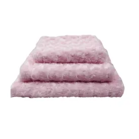 Minky Pet Blankets in Pink Rosette Pattern