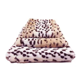 Minky Pet Blankets in Snow Leopard Pattern