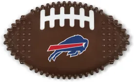 NFL Buffalo Bills Mega- Chew Hard Nylon Bacon-Flavored Dog Bone Football Chew Toy Interactive Tasty Fun Dog Chewy Toys Indestructible Strong Durable Tough Pet Biting Playtoy for Aggressive Chewers