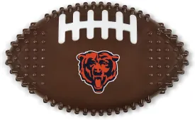NFL Chicago Bears Mega- Chew Hard Nylon Bacon-Flavored Dog Bone Football Chew Toy Interactive Tasty Fun Dog Chewy Toys Indestructible Strong Durable Tough Pet Biting Playtoy for Aggressive Chewers