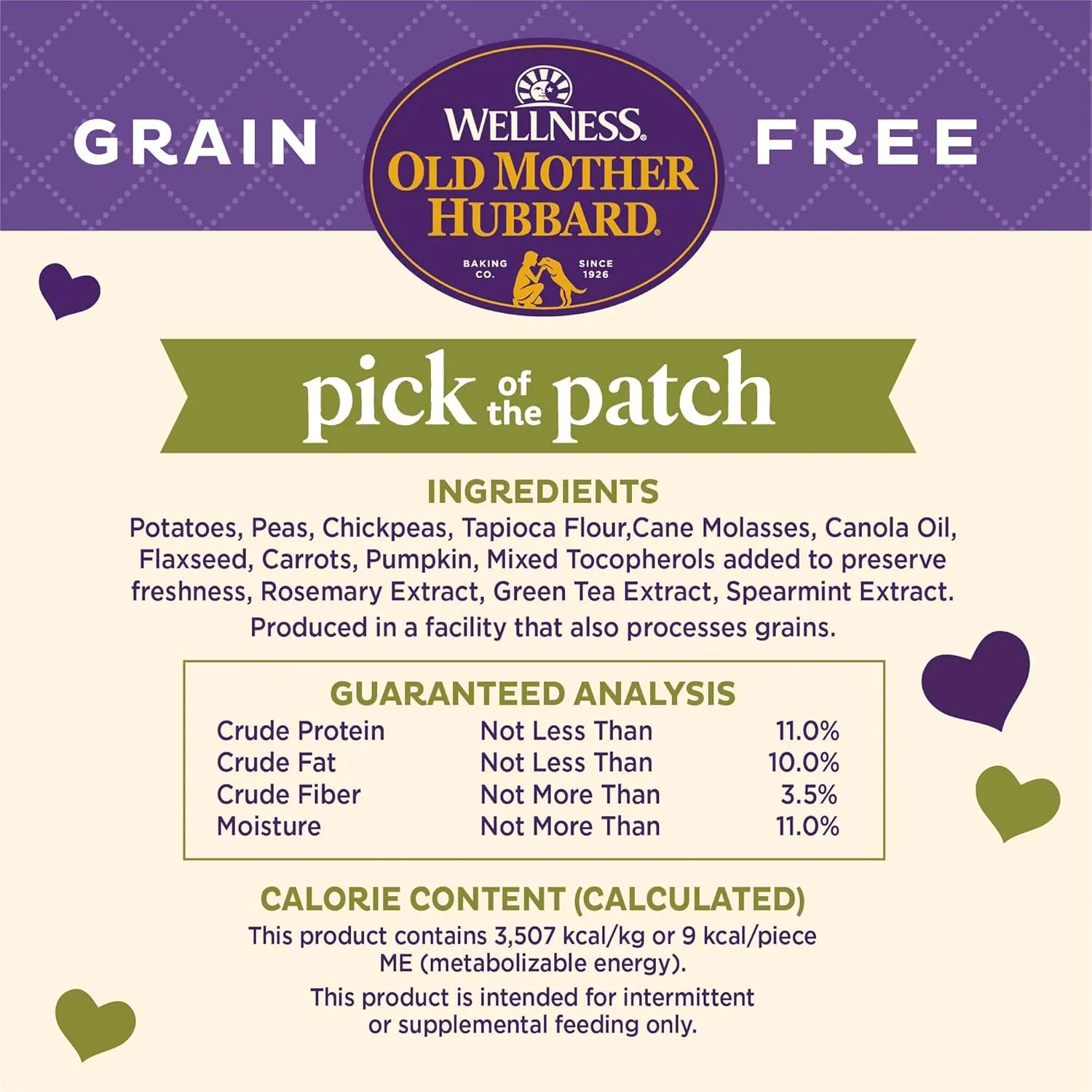 Old Mother Hubbard Wellness Pick of The Patch Dog Biscuits, Natural, Training Treats, Pumpkin & Carrot Flavor, Mini Size, (16 Ounce Bag) (Pack of 2)
