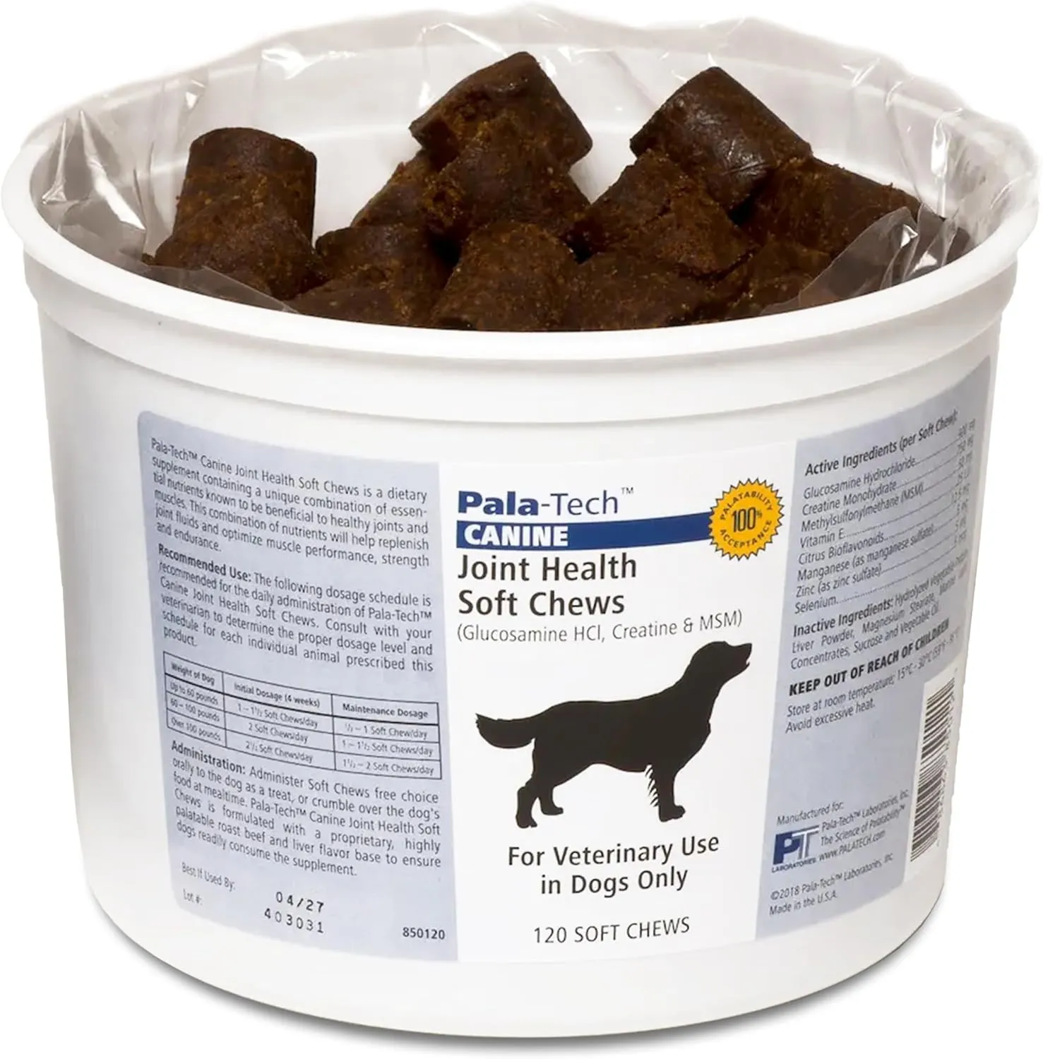 Pala-Tech 120-Count Canine Joint Soft Chews