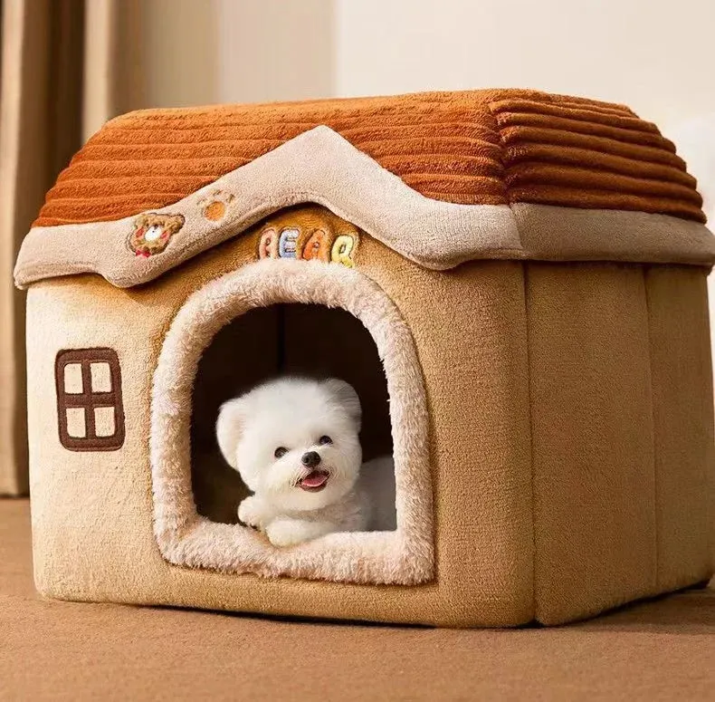 Pat and Pet Emporium | Pet Beds | Soft Foldable Pet Bed House