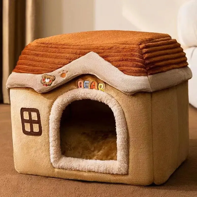 Pat and Pet Emporium | Pet Beds | Soft Foldable Pet Bed House