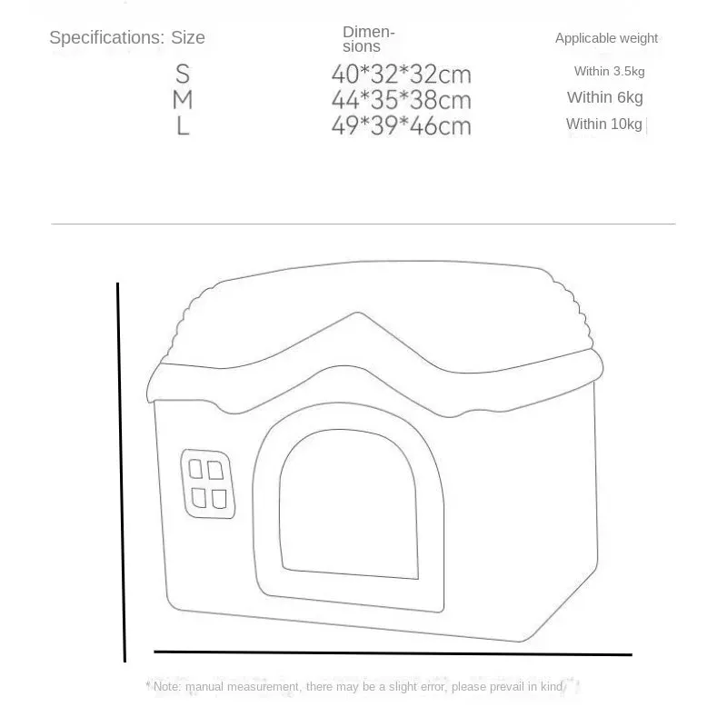 Pat and Pet Emporium | Pet Beds | Soft Foldable Pet Bed House