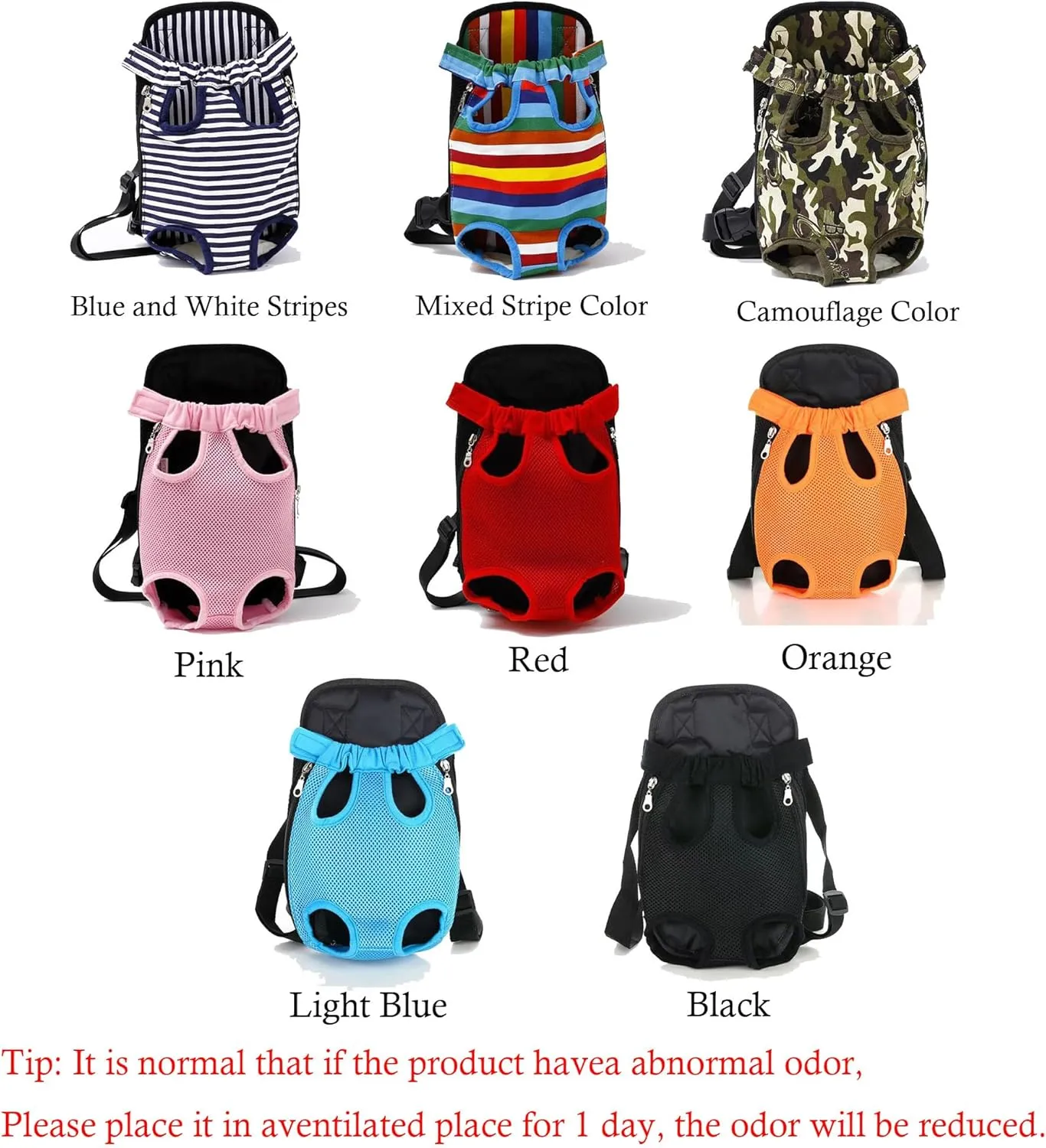 Pet Carrier Backpack, Adjustable Pet Cat Dog Carrier Backpack Travel Bag, Legs Out,Dog Carrier for Hiking Camping Travel, Sling Bag for Small Medium Dog Cat (Orange, Small (1.5-3LBS))