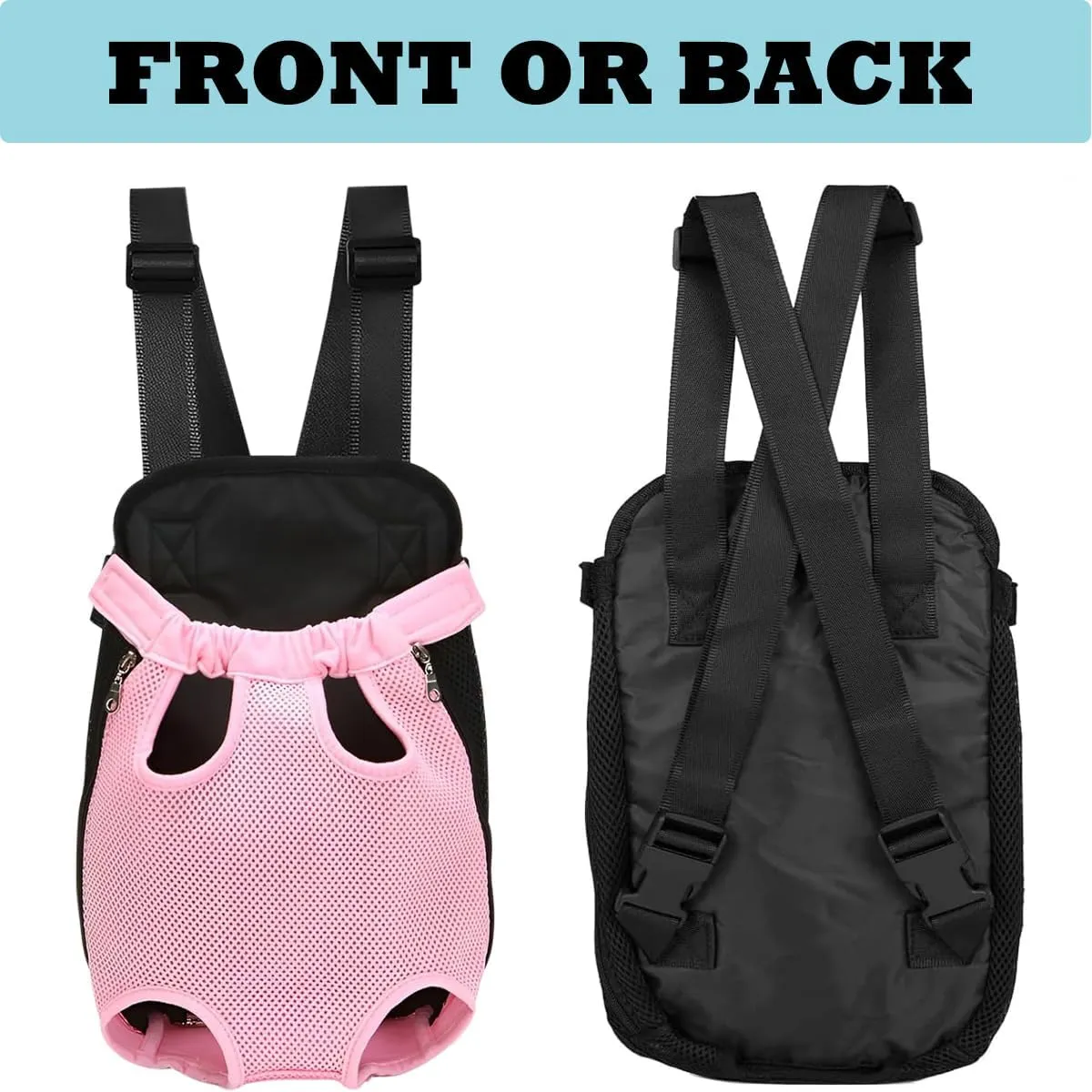 Pet Carrier Backpack, Adjustable Pet Cat Dog Carrier Backpack Travel Bag, Legs Out,Dog Carrier for Hiking Camping Travel, Sling Bag for Small Medium Dog Cat (Orange, Small (1.5-3LBS))