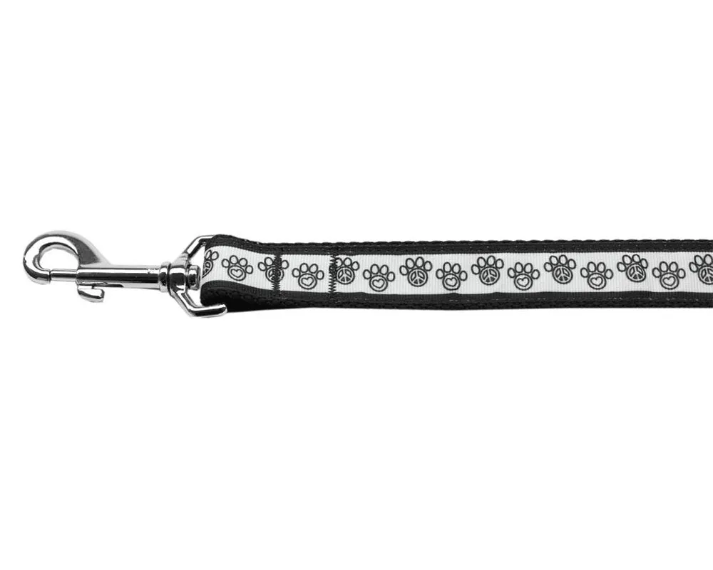 Pet Dog & Cat Nylon Collar or Leash, "Peace Paw"