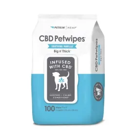 Petkin, Petkin Big N Thick CBD Pet Wipes, 100pcs