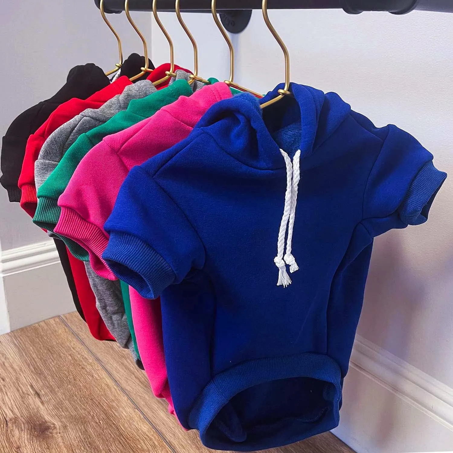 Put Me in Coach Football Dog Hoodie Fleece Lined Pullover Sweatshirt with Leash Hole (Royal Blue, 2X-Large 417)