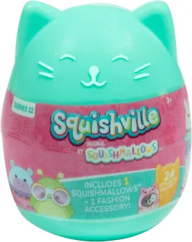 Squishmallows Squishville, Series 12 - Assorted Single - Official Jazwares Plush - Collectible Mini Mystery Stuffed Animal Toy & Accessories, Styles May Vary - Gift for Kids, Girls & Boys