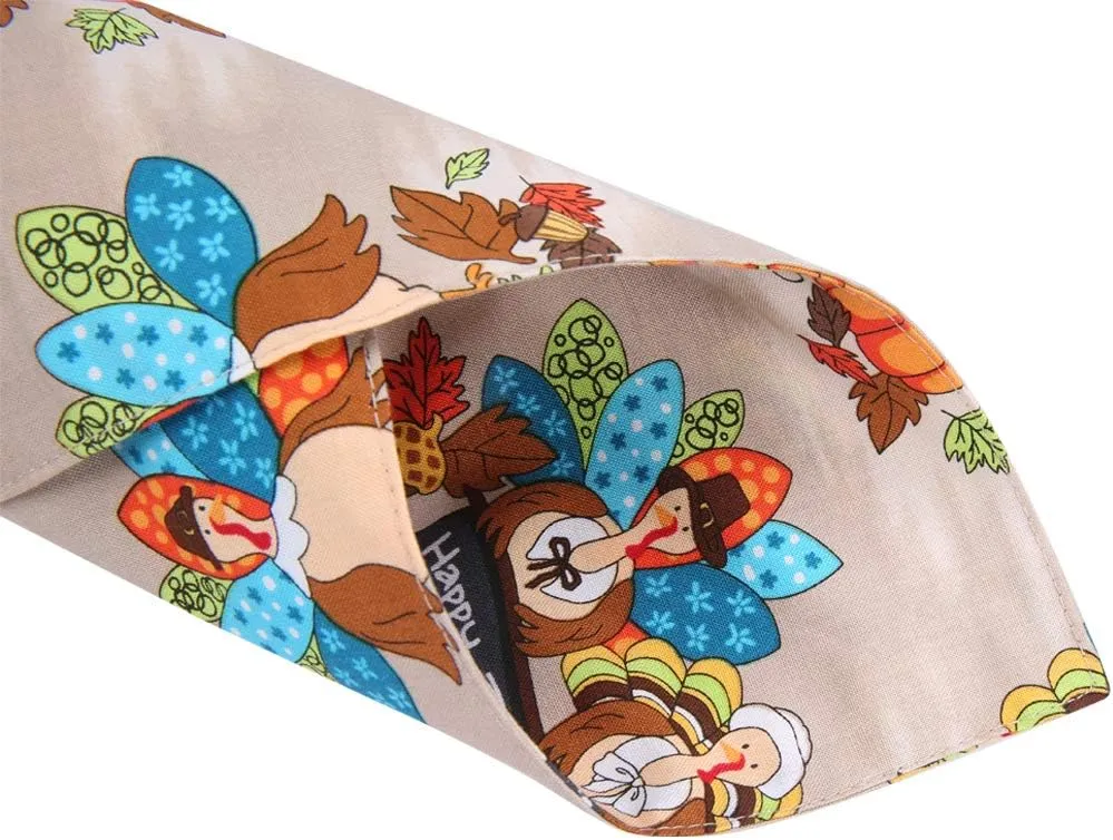 Thanksgiving Dog Bandana Reversible Triangle Bibs Scarf Accessories for Dogs Cats Pets Animals