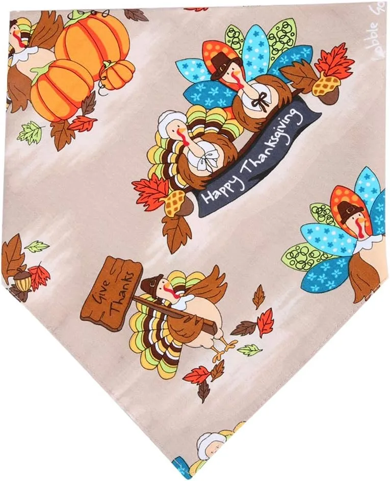 Thanksgiving Dog Bandana Reversible Triangle Bibs Scarf Accessories for Dogs Cats Pets Animals