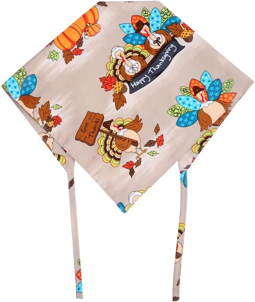 Thanksgiving Dog Bandana Reversible Triangle Bibs Scarf Accessories for Dogs Cats Pets Animals