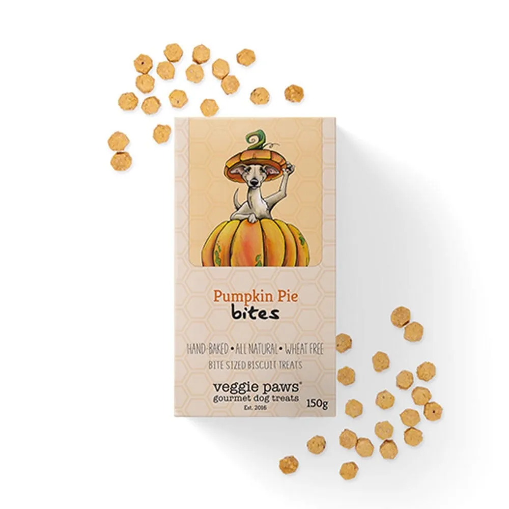 Veggie Paws Gourmet Dog Treats Bites 150g - Pumpkin Pie