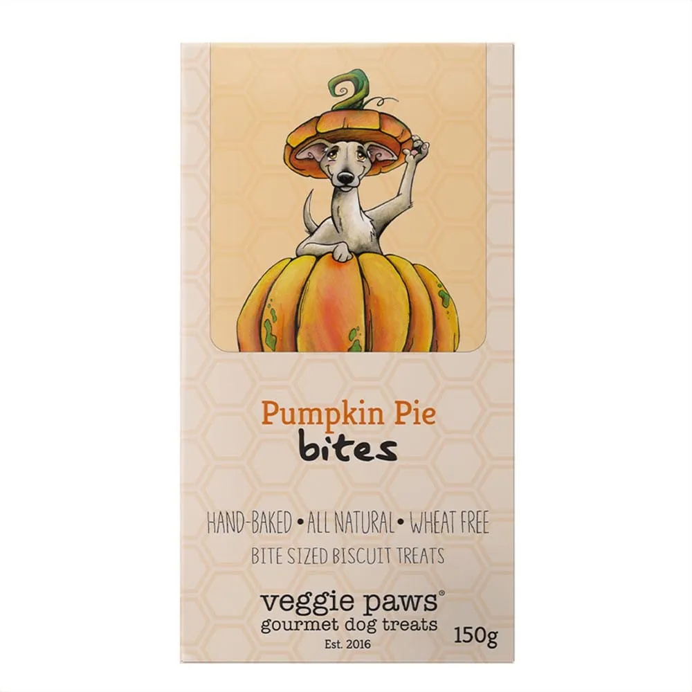 Veggie Paws Gourmet Dog Treats Bites 150g - Pumpkin Pie