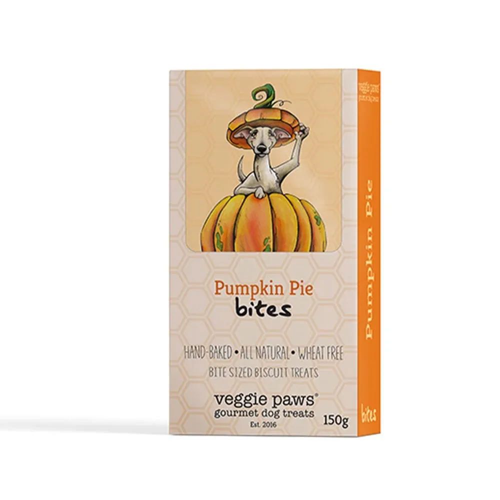 Veggie Paws Gourmet Dog Treats Bites 150g - Pumpkin Pie
